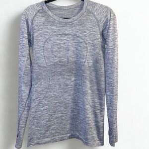 Lululemon Heathered Gray Long Sleeve Athletic Top | Women’s